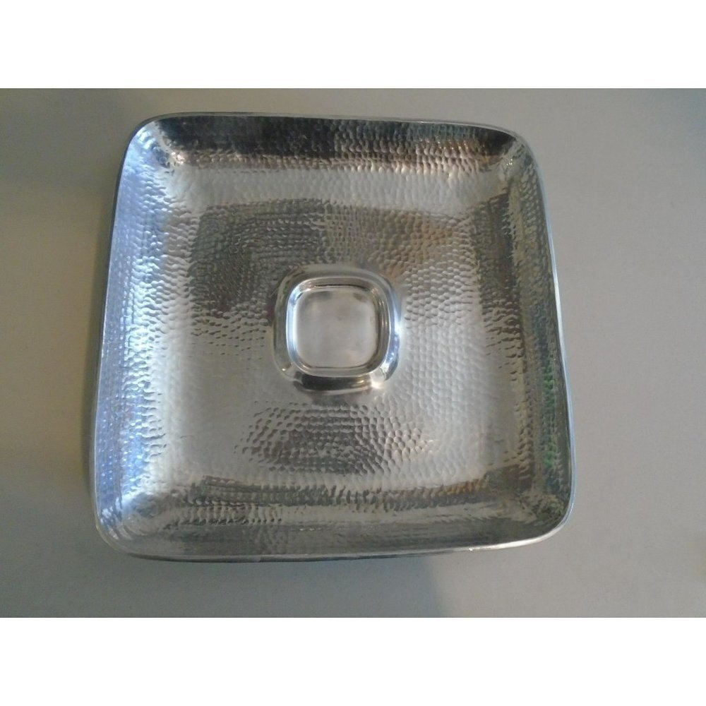Towle Silversmiths Since 1690 Made In India Tray with Center Section Hammered Ch